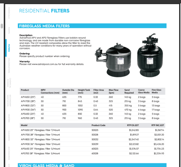 APV and APS Filter Series – Pool Perfectionists