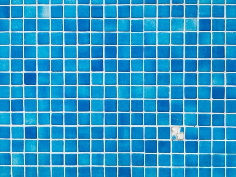 Close view of blue tiles