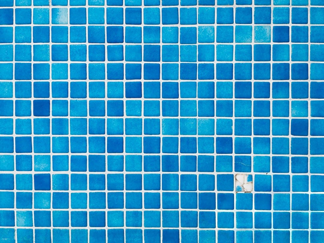 Close view of blue tiles