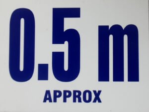 Pool Systems 0.5 metre blue pool depth marker