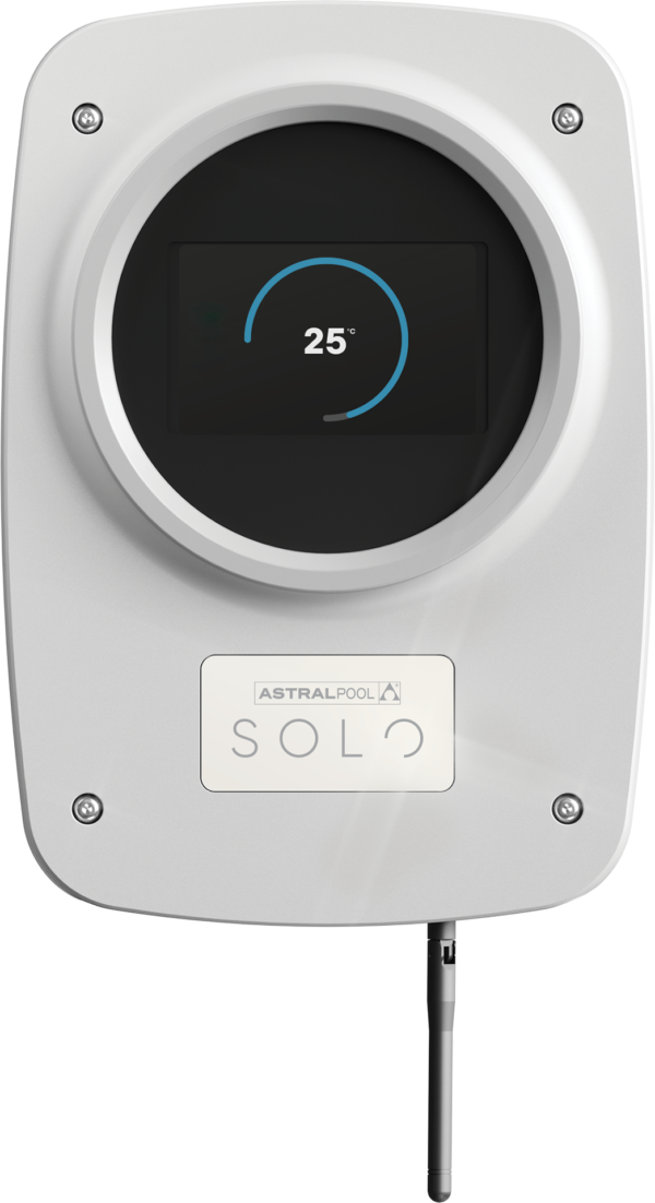 AstralPool Solo salt chlorinator with touchscreen
