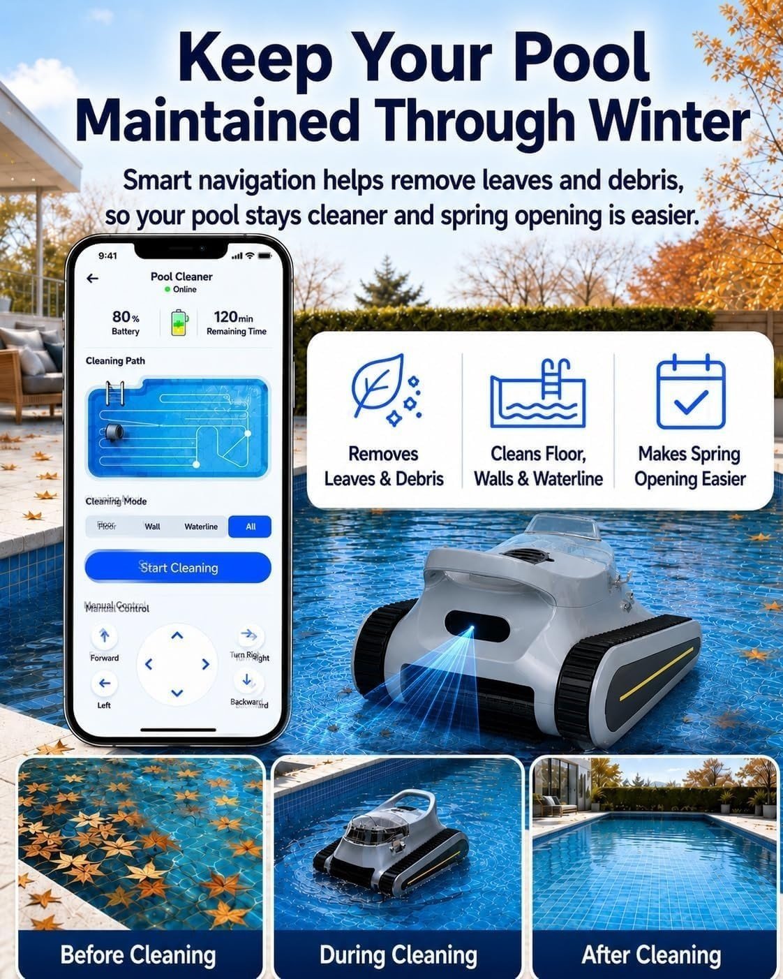 Seauto SAT30 Cordless Robotic Pool Cleaner - Image 3